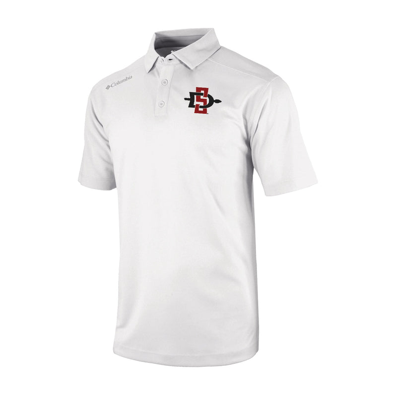 Men's Omni-Wick Shotgun Polo - White - San Diego State