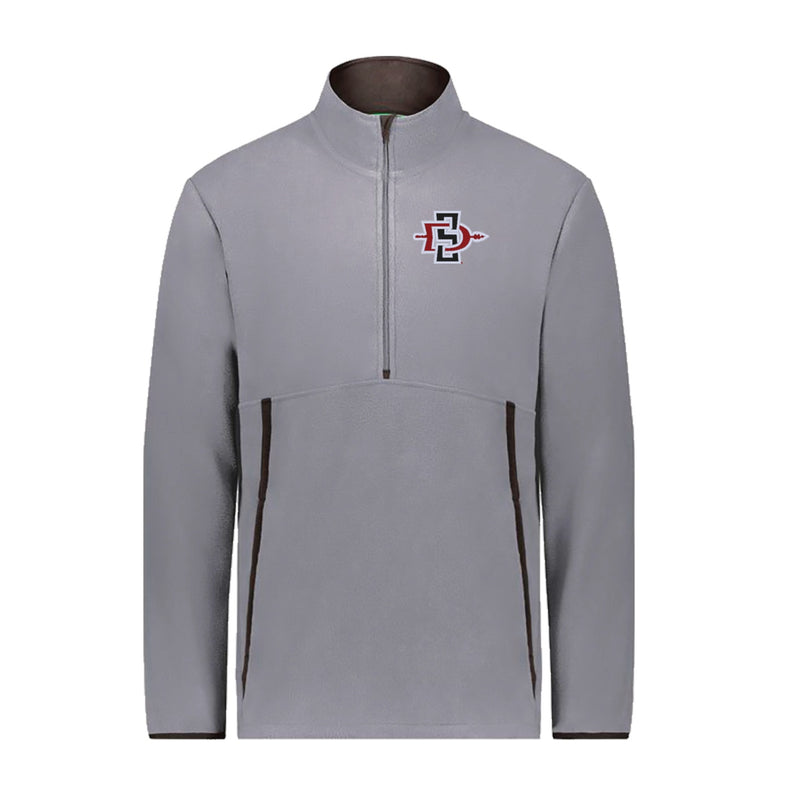 Augusta Chill Fleece 2.0 1/2 Zip Pullover - Graphite - San Diego State