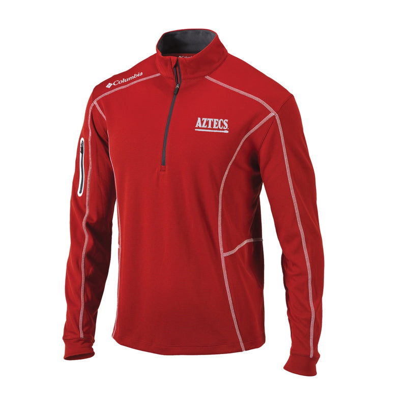 Men's Omni-Wick Shotgun 1/4 Zip - Intense Red - San Diego State