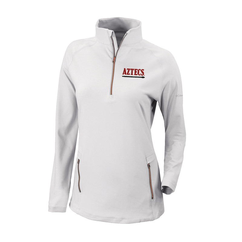 Women's Omni-Wick Outward Nine 1/4 Zip - White - San Diego State