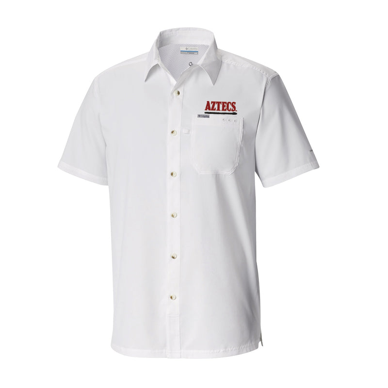 Men's Slack Tide Camp Shirt - White - San Diego State