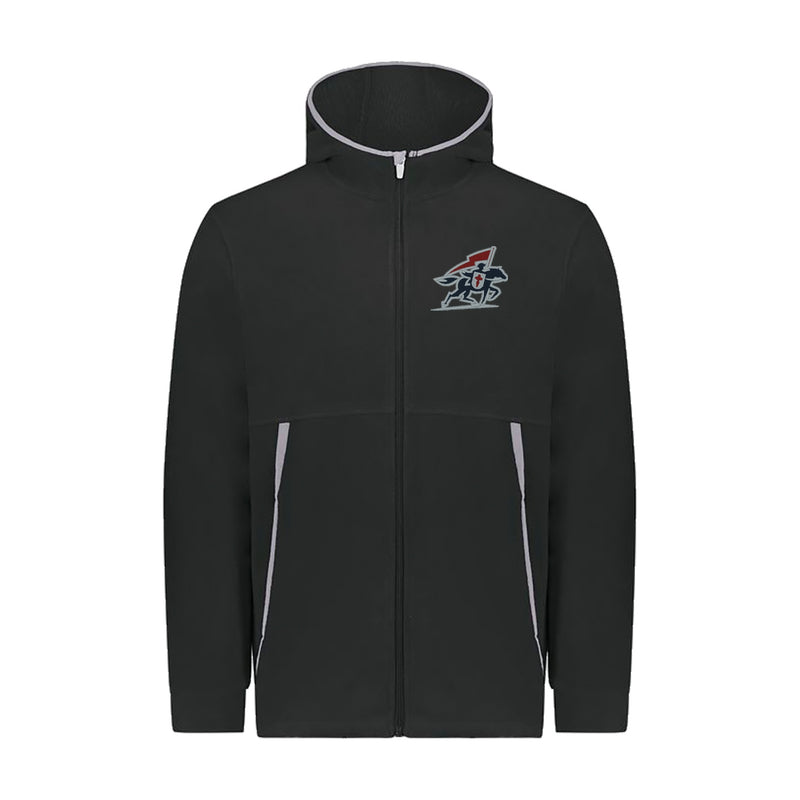 Augusta Chill Fleece 2.0 Full Zip Pullover - Black - San Diego State