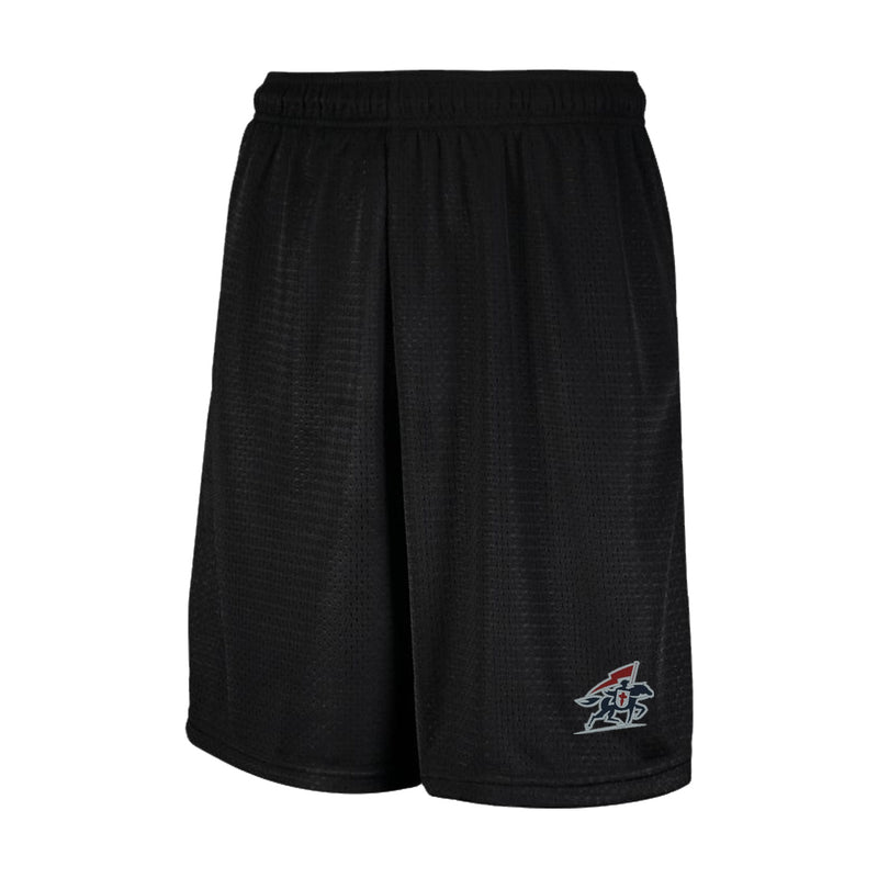 Russell Mesh Shorts with Pockets - Black - San Diego State