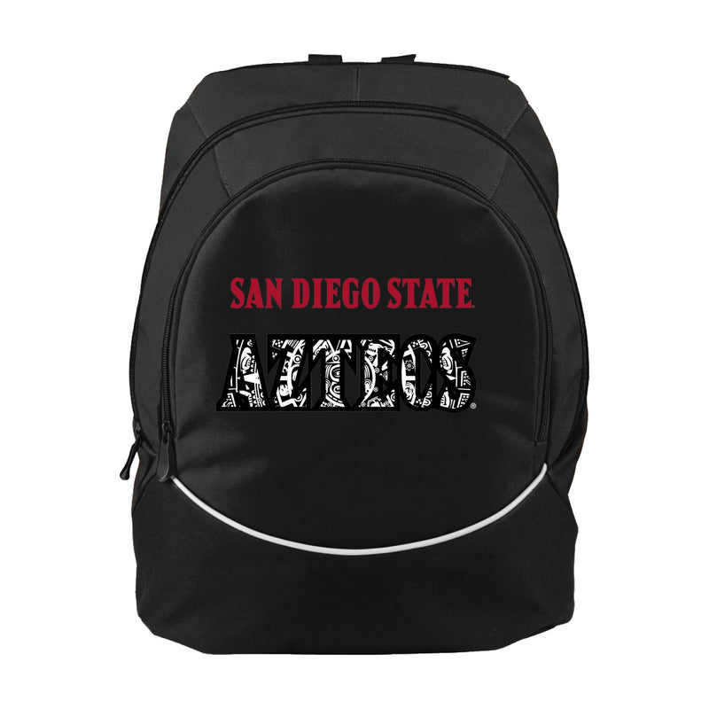 Augusta Tri-Color Backpack - Black White - San Diego State