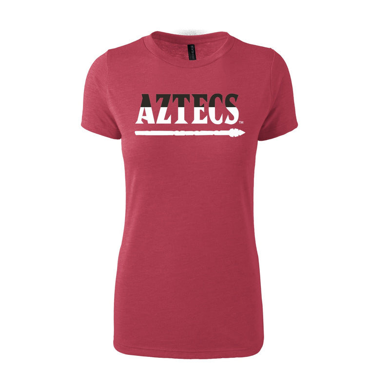 Women's Triblend T-Shirt - Red Heather - San Diego State