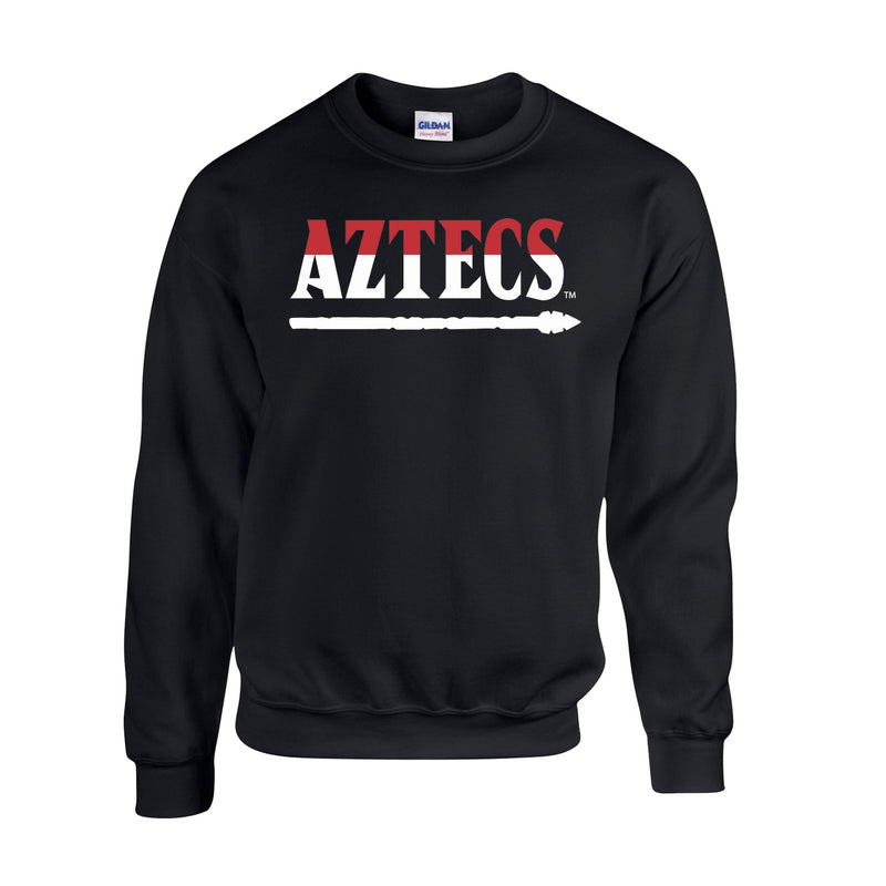 Fleece Crewneck - Black - San Diego State