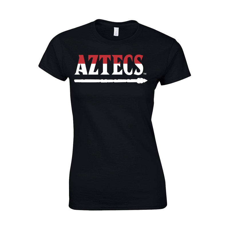 Women's Semi-Fitted Classic T-Shirt  - Black - San Diego State