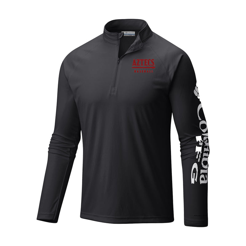 Men's Terminal Tackle 1/4 Zip - Black - San Diego State BASEBALL