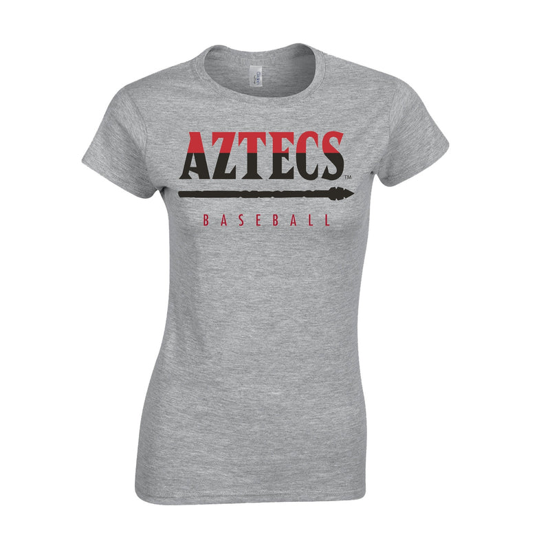 Women's Semi-Fitted Classic T-Shirt  - Sport Grey - San Diego State BASEBALL