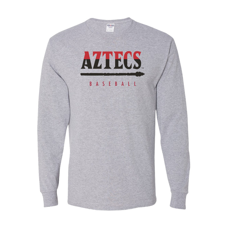 Dri-Power Long Sleeve T-Shirt - Athletic Heather - San Diego State BASEBALL