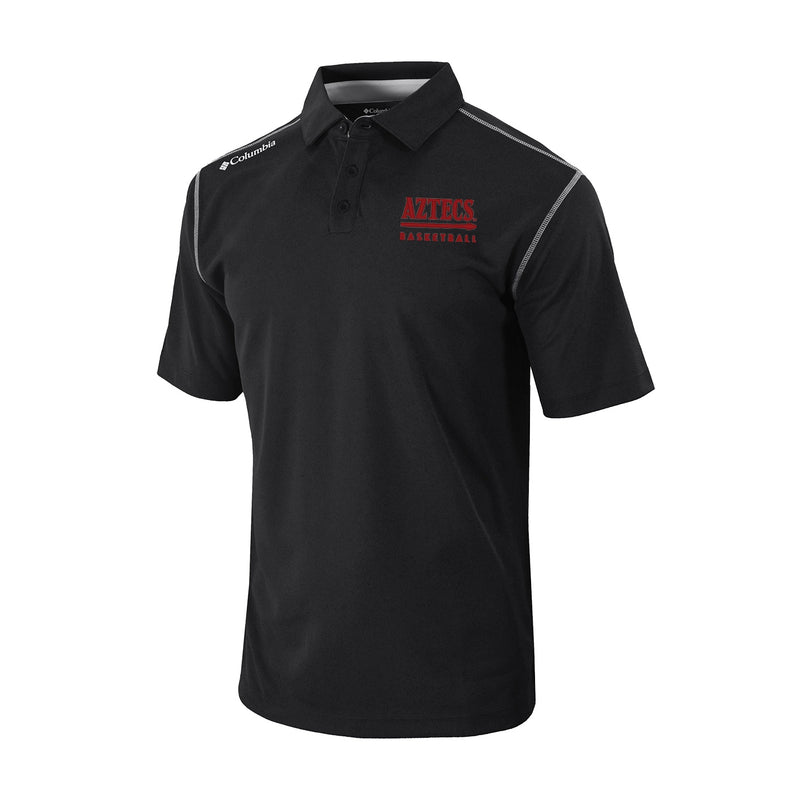 Men's Omni-Wick Shotgun Polo - Black - San Diego State MEN'S BASKETBALL