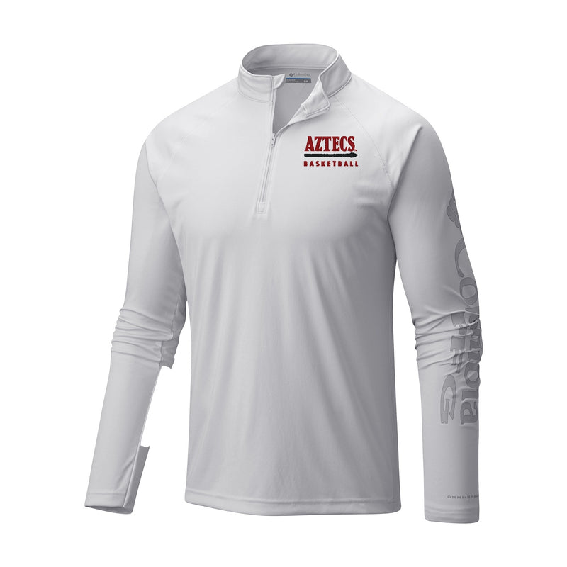 Men's Terminal Tackle 1/4 Zip - White - San Diego State MEN'S BASKETBALL