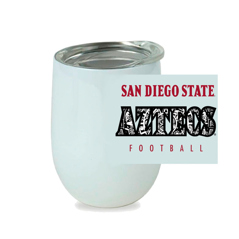 Stemless Wine Cup - White - San Diego State FOOTBALL