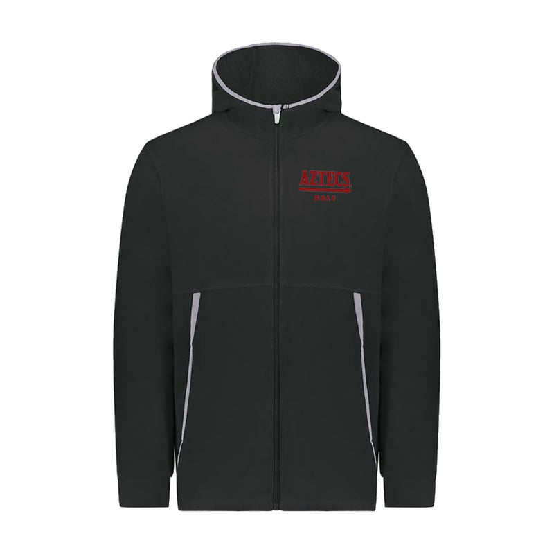 Augusta Chill Fleece 2.0 Full Zip Pullover - Black - San Diego State MEN'S GOLF