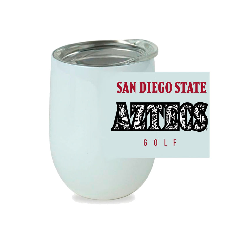 Stemless Wine Cup - White - San Diego State MEN'S GOLF