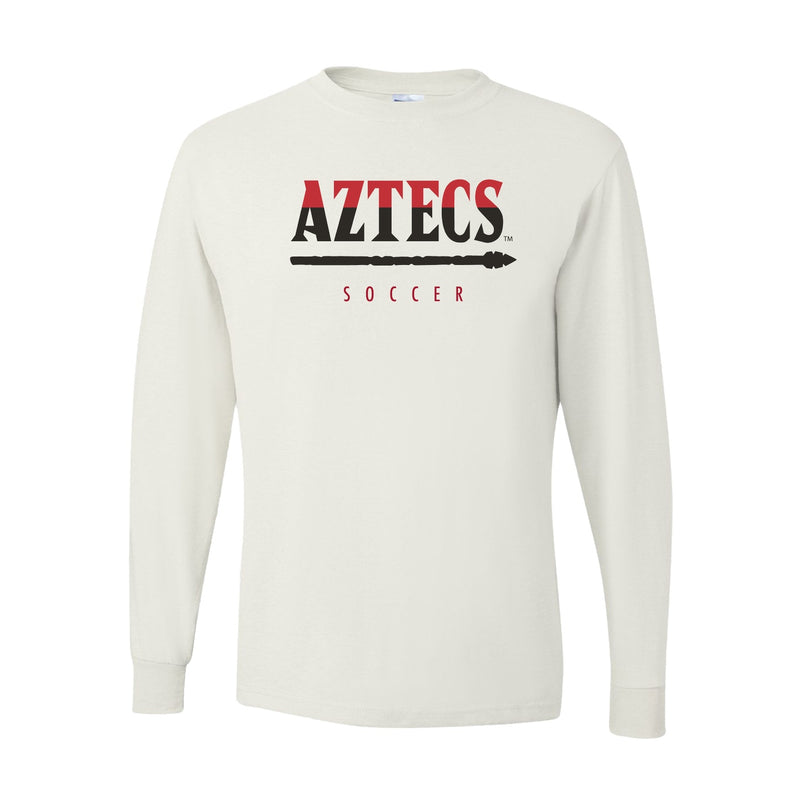 Dri-Power Long Sleeve T-Shirt - White - San Diego State MEN'S SOCCER