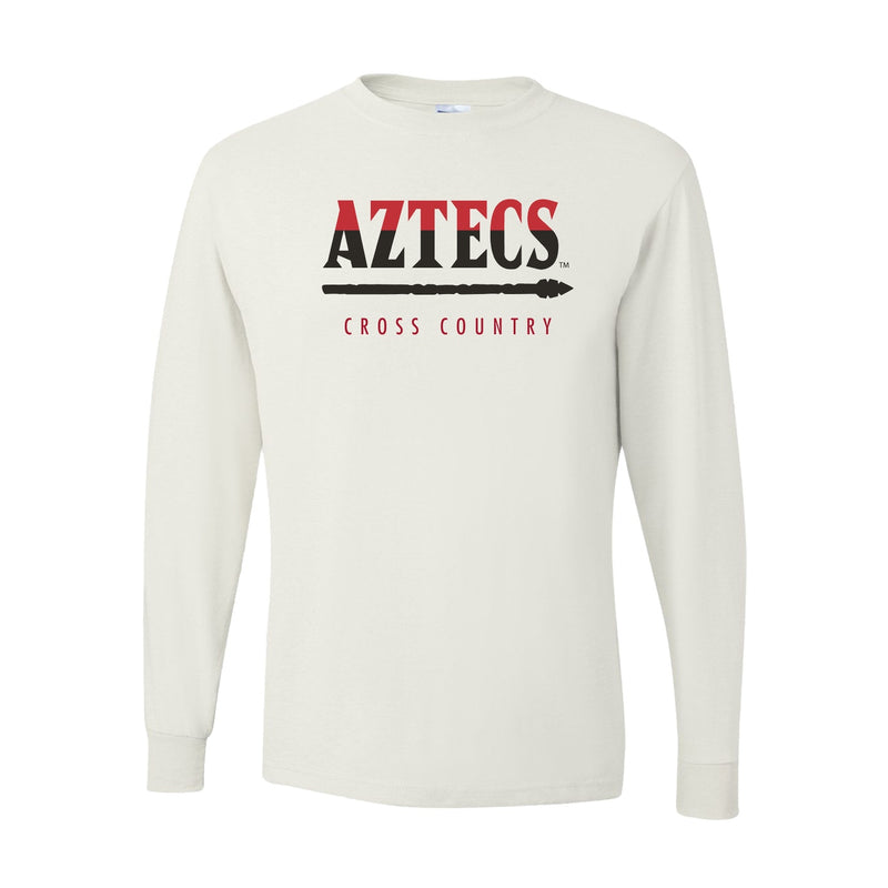 Dri-Power Long Sleeve T-Shirt - White - San Diego State CROSS COUNTRY