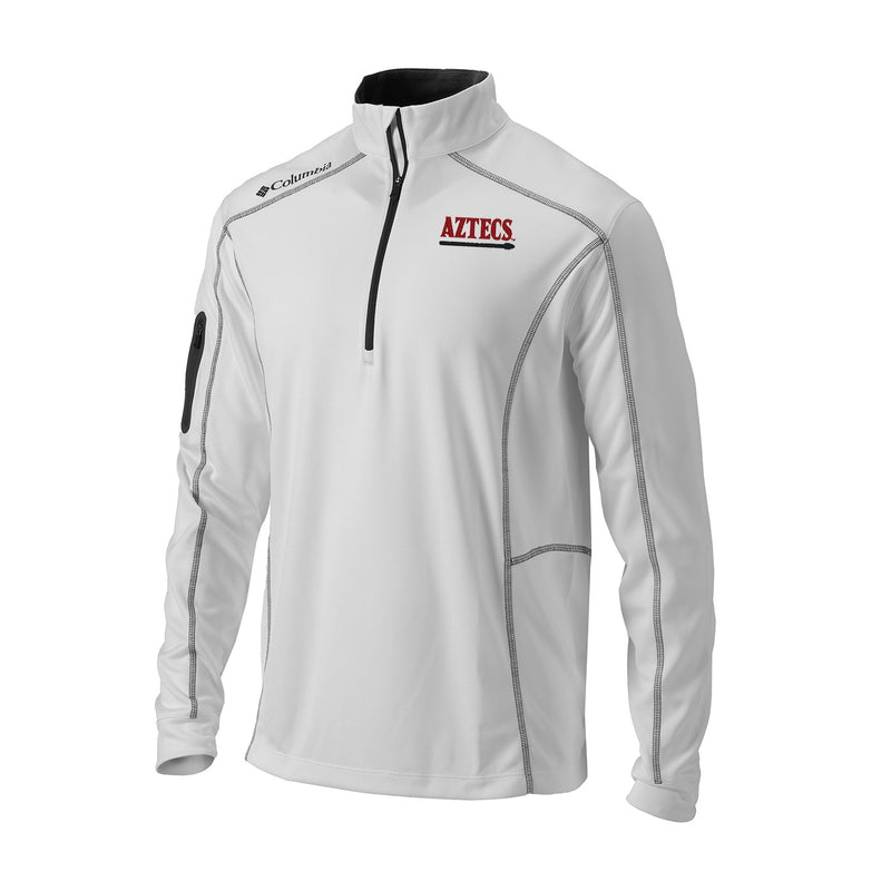 Men's Omni-Wick Shotgun 1/4 Zip - White - San Diego State WOMEN'S GOLF