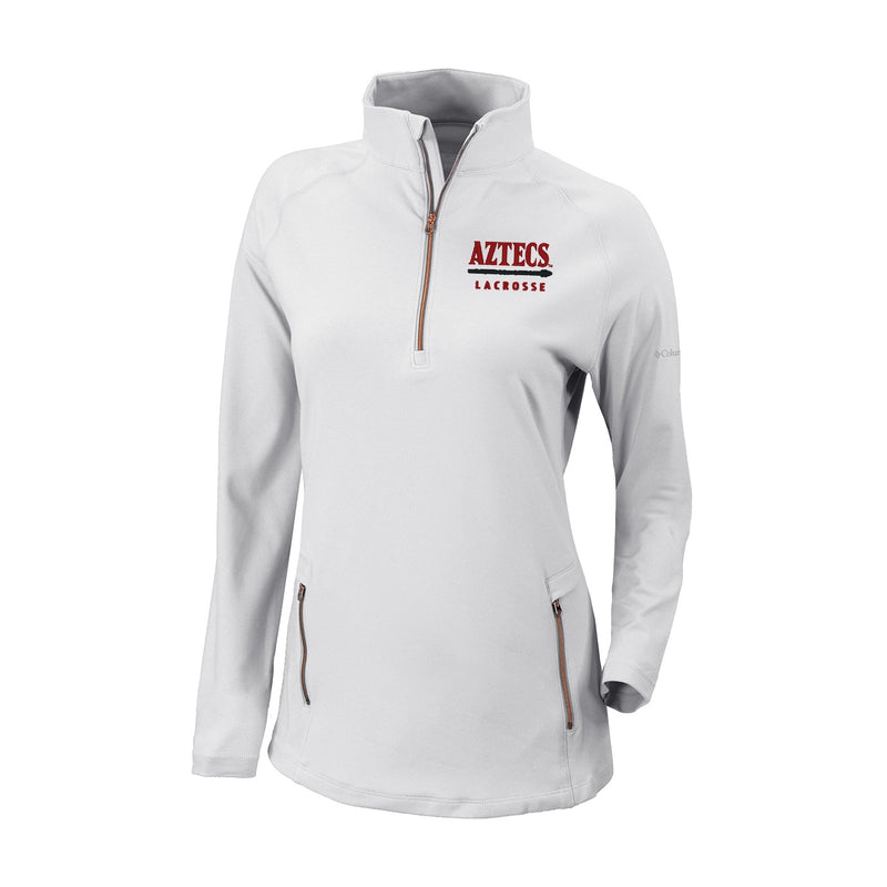 Women's Omni-Wick Outward Nine 1/4 Zip - White - San Diego State LACROSSE