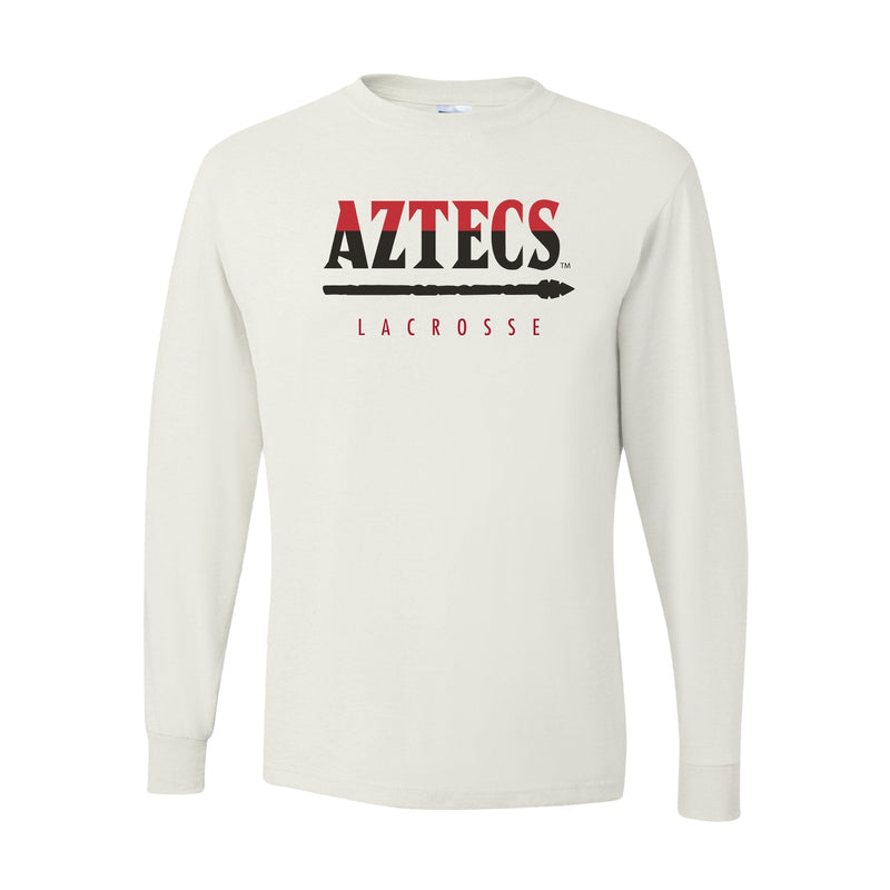 Dri-Power Long Sleeve T-Shirt - White - San Diego State LACROSSE