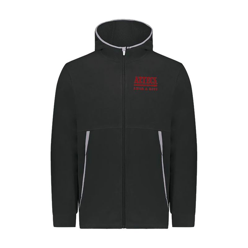 Augusta Chill Fleece 2.0 Full Zip Pullover - Black - San Diego State SWIMMING & DIVING