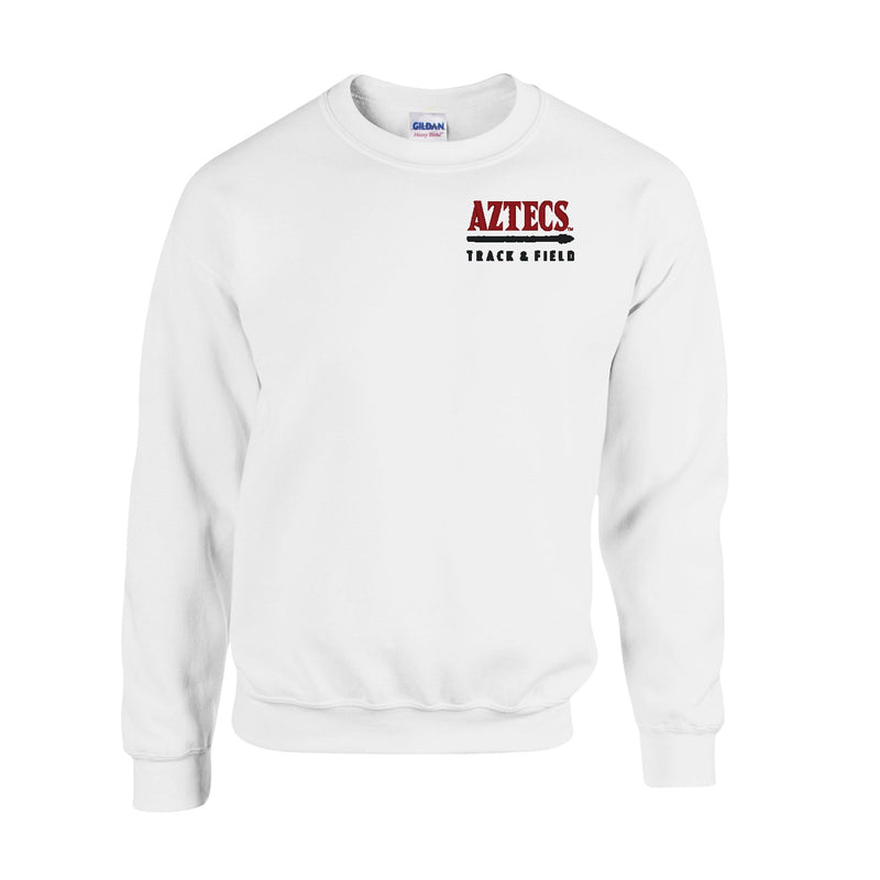 Fleece Crewneck - White - San Diego State TRACK & FIELD