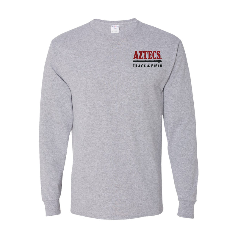 Youth Dri-Power Long Sleeve T-Shirt - Athletic Heather - San Diego State TRACK & FIELD