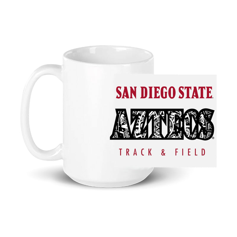 15oz Coffee Mug - White - San Diego State TRACK & FIELD