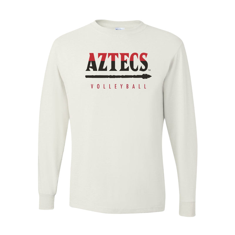 Dri-Power Long Sleeve T-Shirt - White - San Diego State VOLLEYBALL