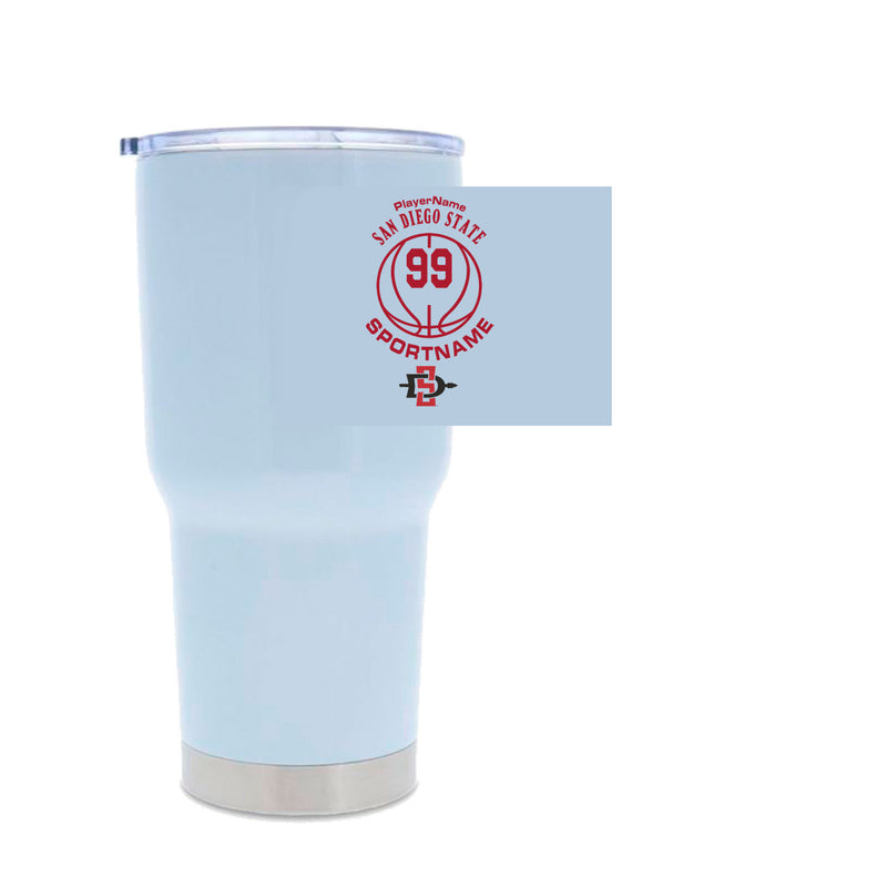 30oz Stainless Steel Tumbler - White - Sport Circle