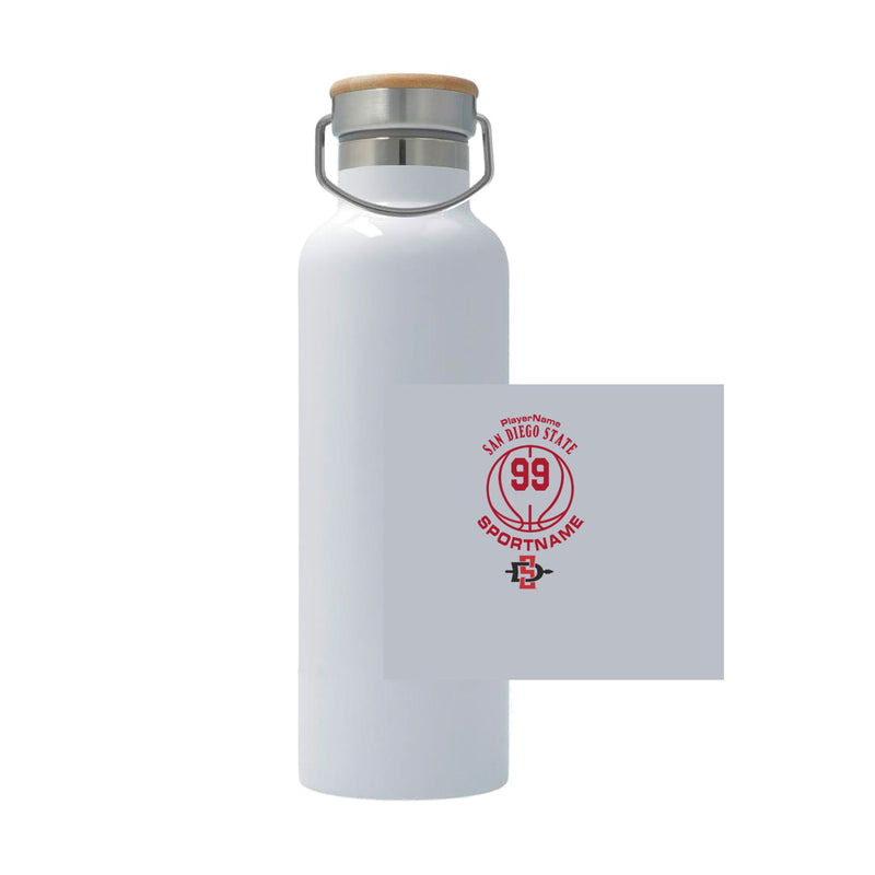 25oz Stainless Steel Thermos - White - Sport Circle