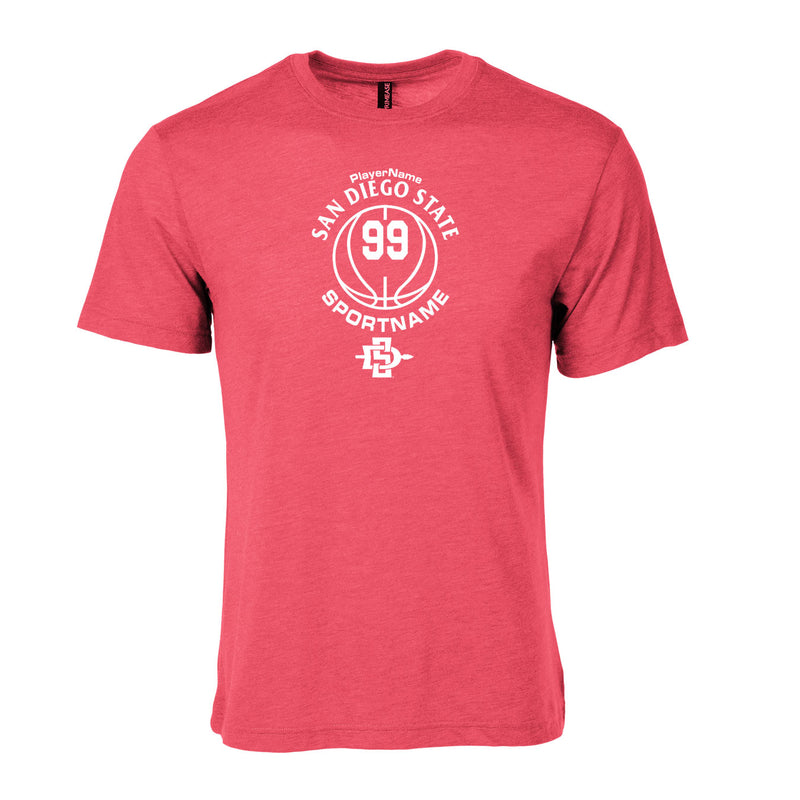 Men's Triblend T-Shirt - Red Heather - Sport Circle