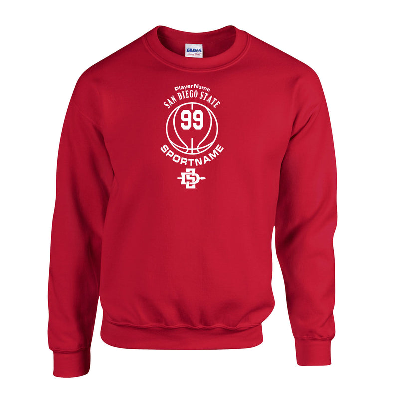 Fleece Crewneck - Red - Sport Circle