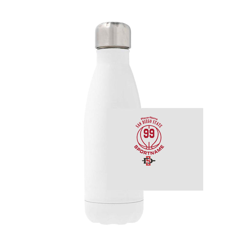 12oz Stainless Steel Water Bottle - White - Sport Circle