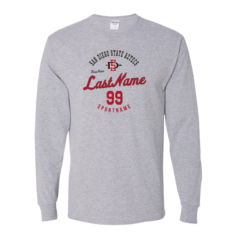 Dri-Power Long Sleeve T-Shirt - Athletic Heather - Script Player