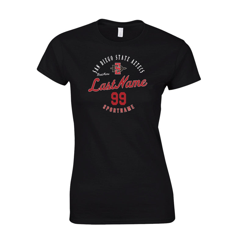 Women's Semi-Fitted Classic T-Shirt  - Black - Script Player