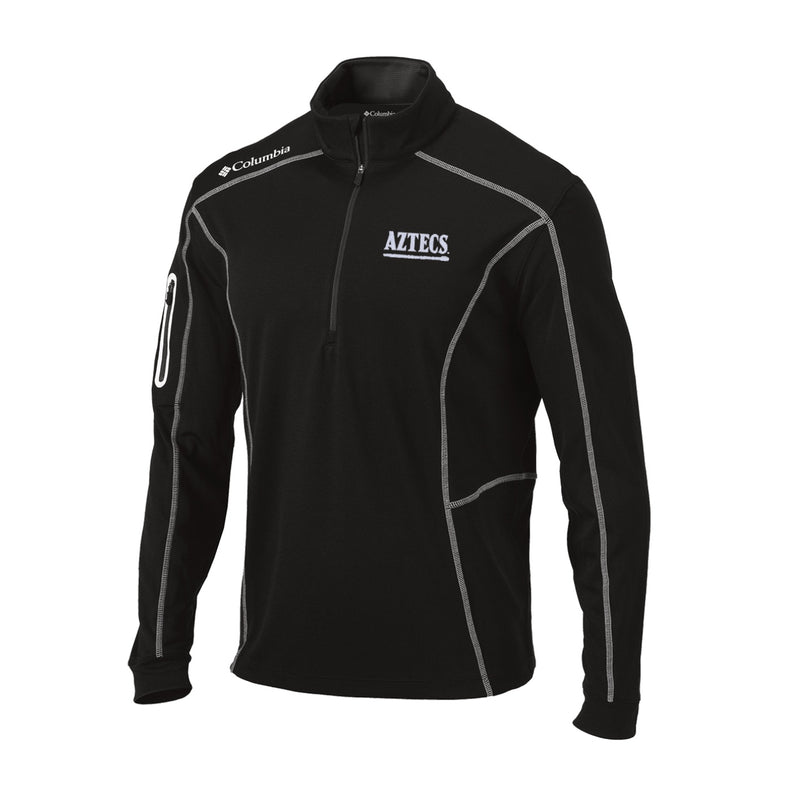 Men's Omni-Wick Shotgun 1/4 Zip - Black - Embroidery Text Drop