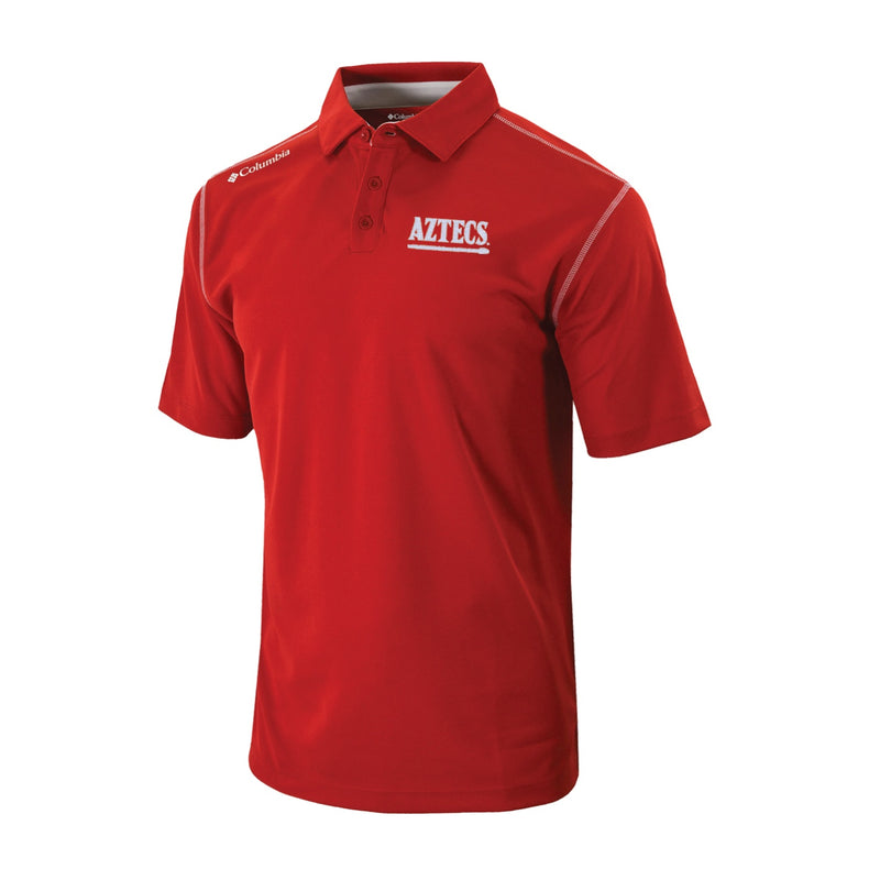 Men's Omni-Wick Shotgun Polo - Intense Red - Embroidery Text Drop