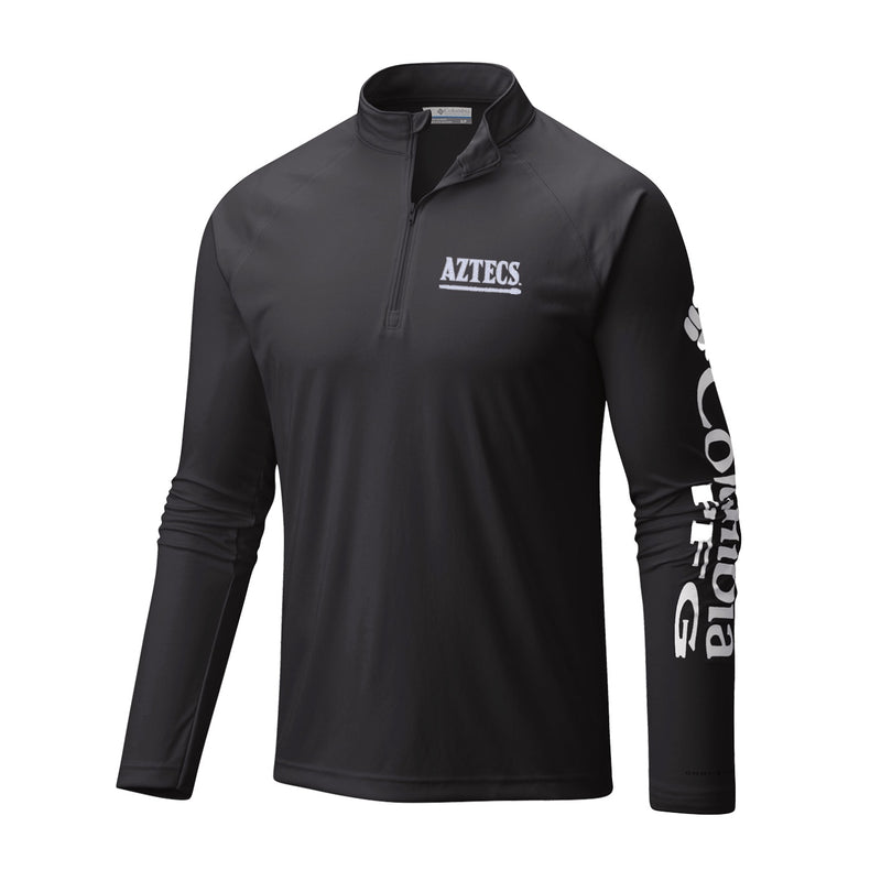 Men's Terminal Tackle 1/4 Zip - Black - Embroidery Text Drop