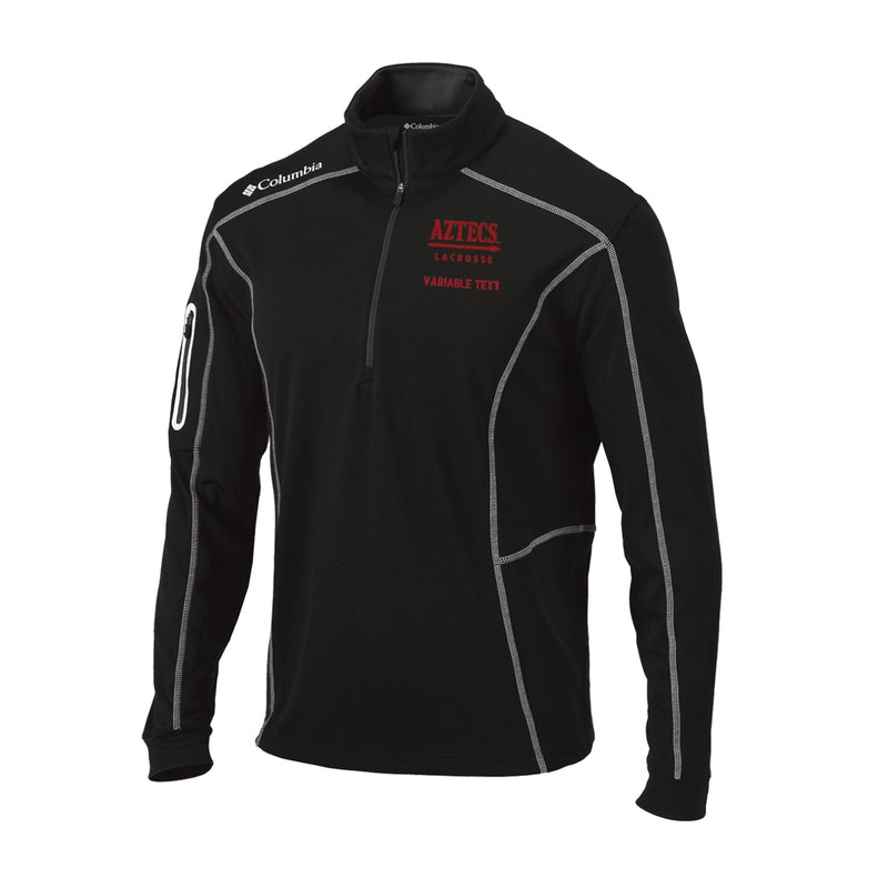 Men's Omni-Wick Shotgun 1/4 Zip - Black - Embroidery Text Drop