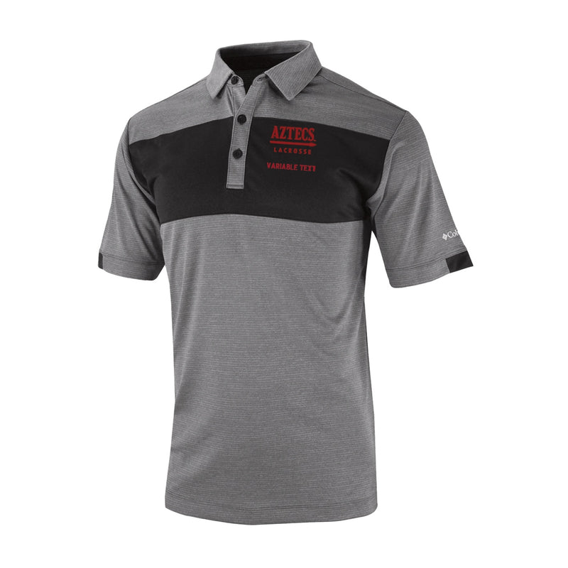 Men's Omni-Wick Total Control Polo - Black - Embroidery Text Drop