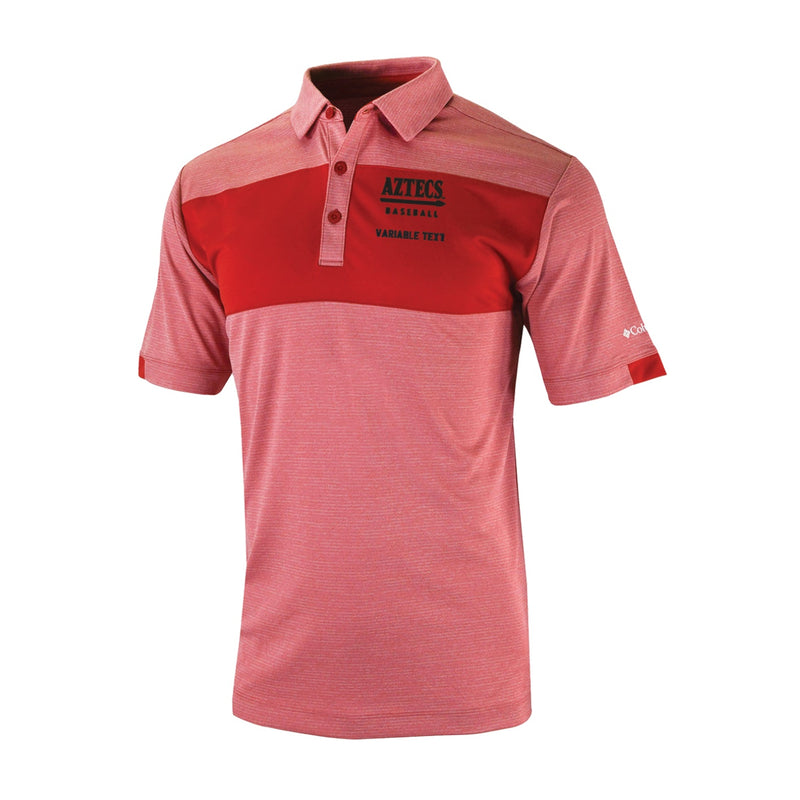 Men's Omni-Wick Total Control Polo - Intense Red - Embroidery Text Drop