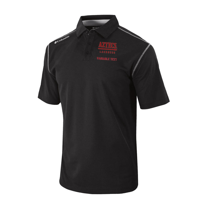 Men's Omni-Wick Shotgun Polo - Black - Embroidery Text Drop