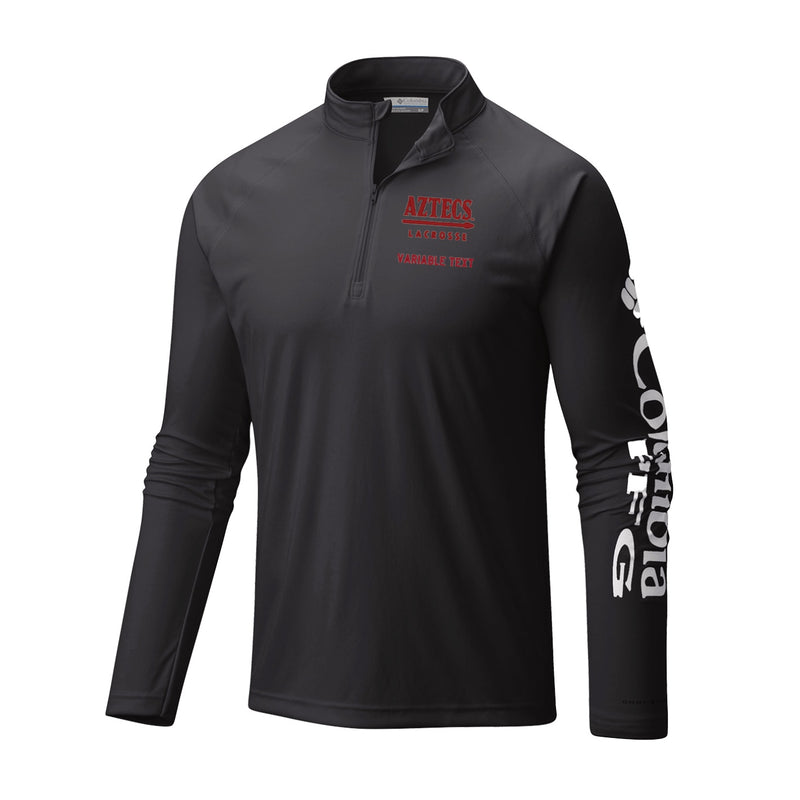 Men's Terminal Tackle 1/4 Zip - Black - Embroidery Text Drop