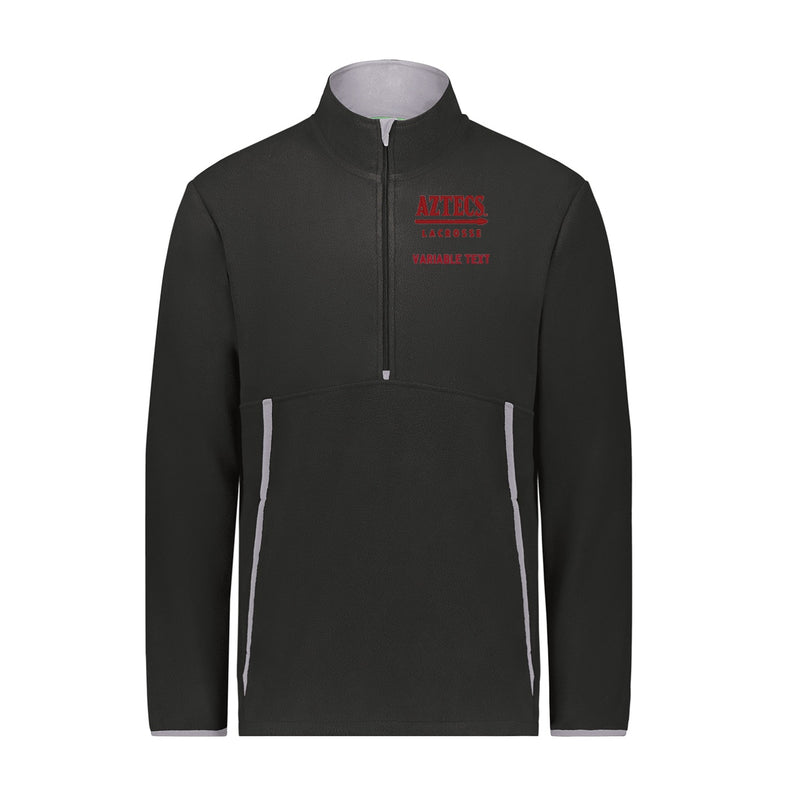 Augusta Chill Fleece 2.0 1/2 Zip Pullover - Black - Embroidery Text Drop