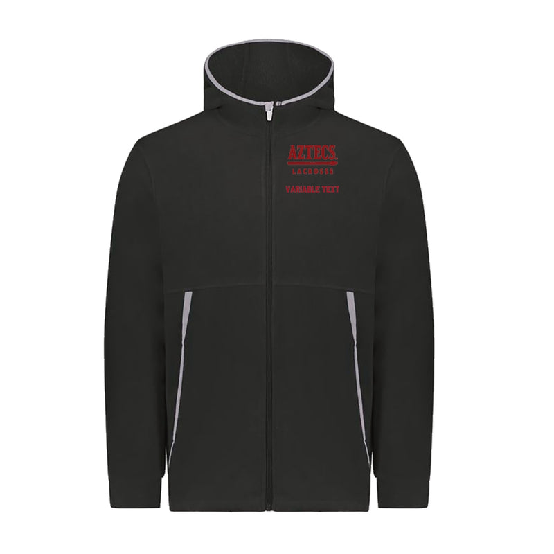 Augusta Chill Fleece 2.0 Full Zip Pullover - Black - Embroidery Text Drop