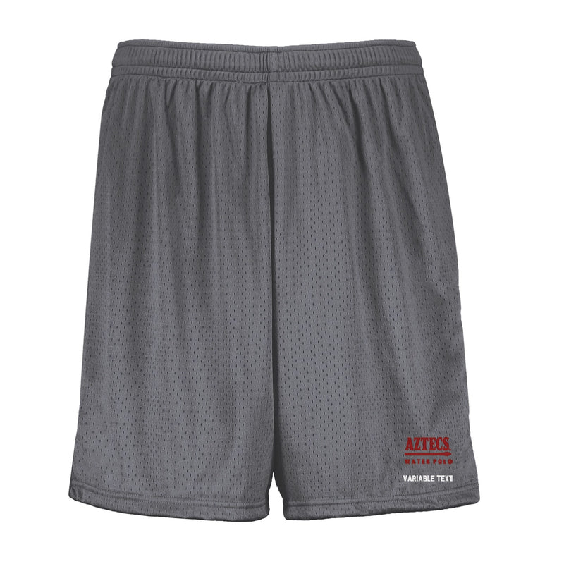 Augusta 7 inch Mesh Shorts - Graphite - Embroidery Text Drop