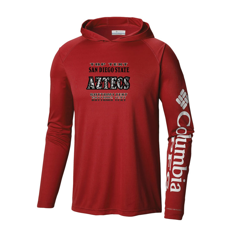 Men's Terminal Tackle Hoodie - Intense Red - Logo Text Drop