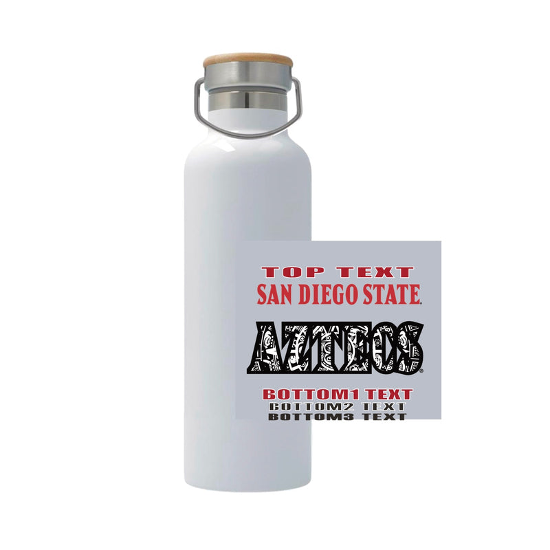 25oz Stainless Steel Thermos - White - Logo Text Drop