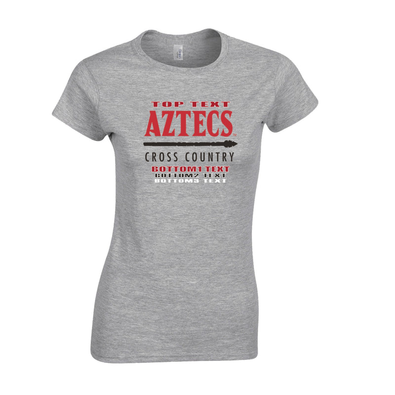 Women's Classic T-Shirt - Sport Grey - Logo Text Drop